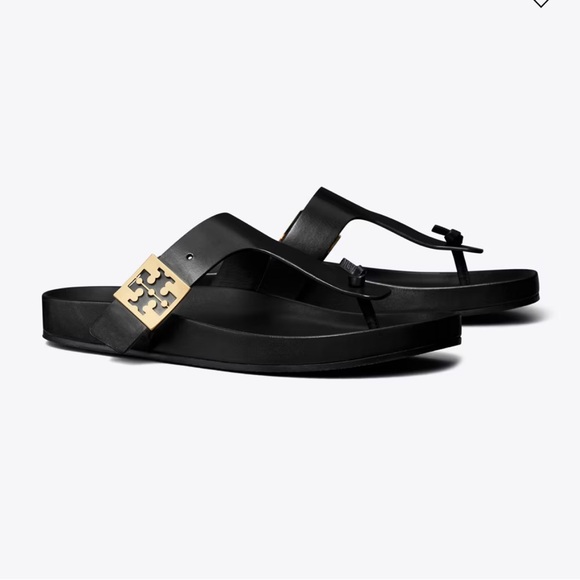 ☀️NEW☀️ Tory Burch Mellow Sandals Black 8 - Picture 1 of 14